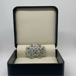 Vintage Jewelry Aurora Borealis Crystal Brooch